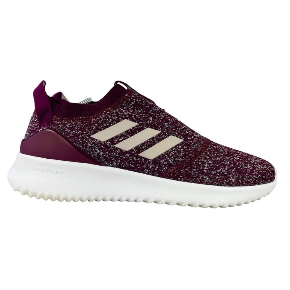 Adidas Ultimafusion Cloudfoam Maroon knitted Sneaker Running Shoes Womens Size 7